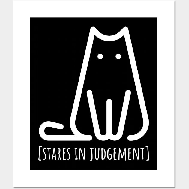 Stares In Judgement Kitty Wall Art by Muzehack